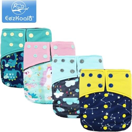 EezKoala Bamboo Charcoal Pocket Diaper Baby Washable Reusable Eco-Friendly Diapers Diaper Cover Pocket Modern Cloth Diapers