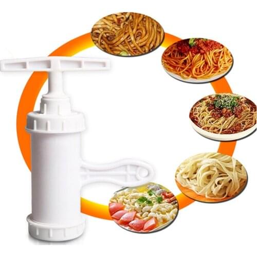 Hand Manual Noodle Maker Pastas Making Machine Plastic Press Spaetzle Maker Including 4 Different Molds