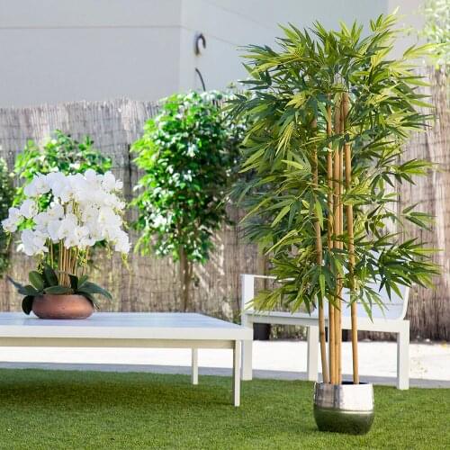 Artificial plant, tree with natural logs, for home decoration, bamboo, Ficus, Wisteria, olive, eucalyptus, Almond