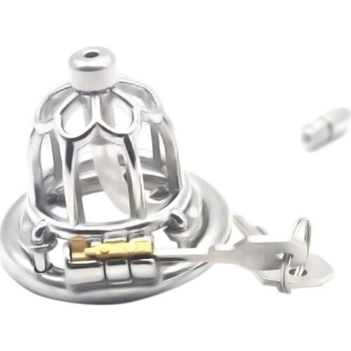 Stainless Steel Chastity Cage 3 Size Bird Lock Cage Adult Game Male Chastity Device Penis Ring Sex Toys for Men G7-251C
