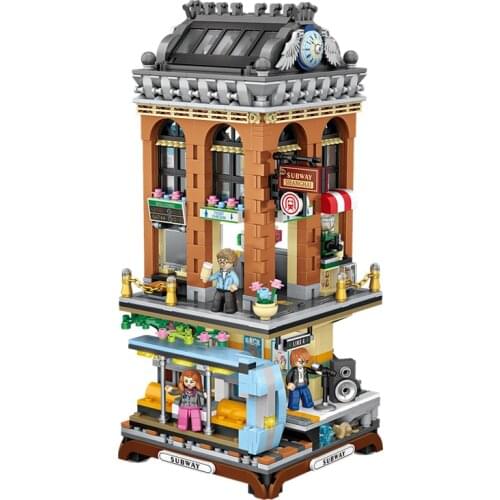 New loz small particle mini Street building blocks building subway station corner decoration model childrens toys and gift 1031
