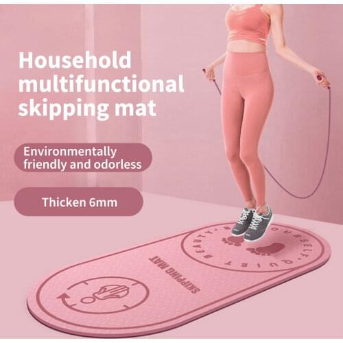 Jump Rope Mat Exercise Cushioning Mute Yoga Mat Pad Sound Insulation And Shock Absorption High Density Board Anti-noice Cushion