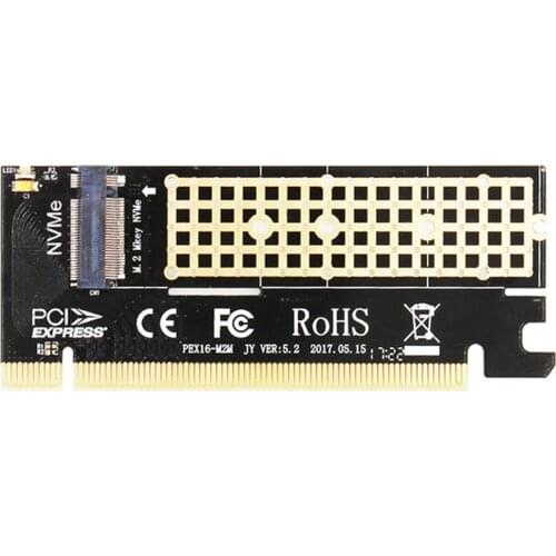 M.2 NVMe SSD Adapter M2 to PCIE 3.0 X16 Controller Card M Key Interface Support PCI Express 3.0 x4 2230-2280 Size M.2 FULL SPEED