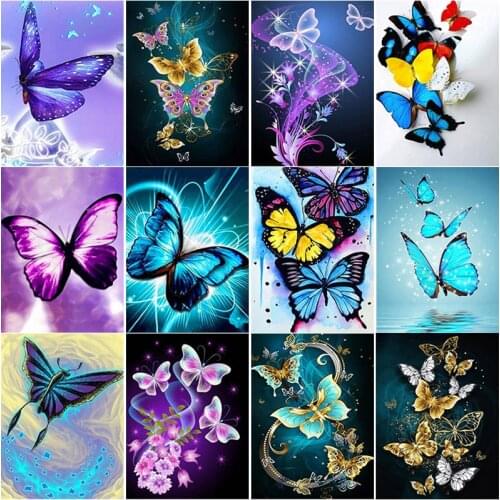 New 5D DIY Diamond Painting Butterfly Diamond Embroidery Animal Cross Stitch Full Square Round Drill Crafts Art Home Decor Gift