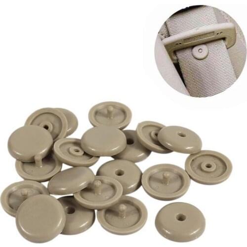 40 Pairs Plastic Car Safety Seat Belt Stopper Car Parts Buckle Spacing Retainer Button Limit Black Clip Beige Seatbelt Stop G9W1
