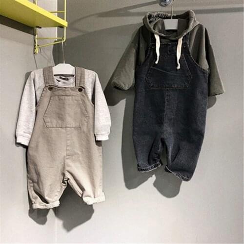 1 2 3 4 5 6 Years Toddler Kids Overalls Korean Casual Baby Girl Jumpsuit Spring Autumn Trousers For Boys Children Jumpsuits 2019