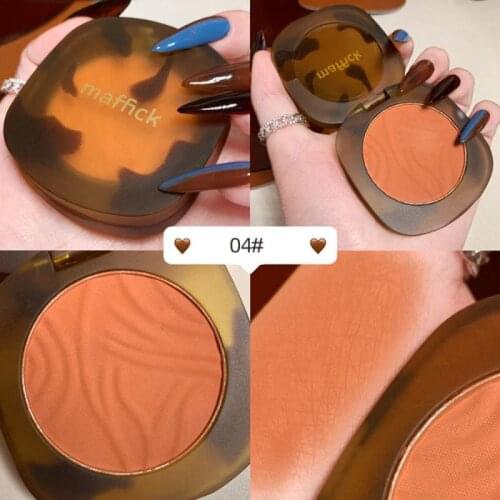 Single Color Face Blush Natural Matte Orange Tone Face Contour Makeup Blusher 6 Colors Lating Waterproof Face Make Up TSLM1