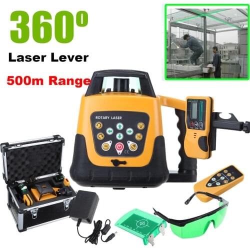Self-leveling Rotary/ Rotating Green Laser Level Kit With Case 500M Range