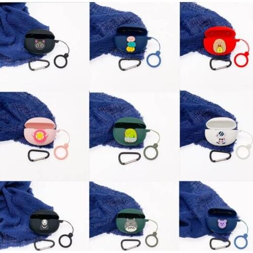 Cartoon Silicone Case For BeatsStudio Buds Protective Bluetooth Earphone Cover For Beats Studio Buds Charging Box With Carabiner