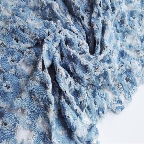 Blue high-grade clothes DIY denim fabric
