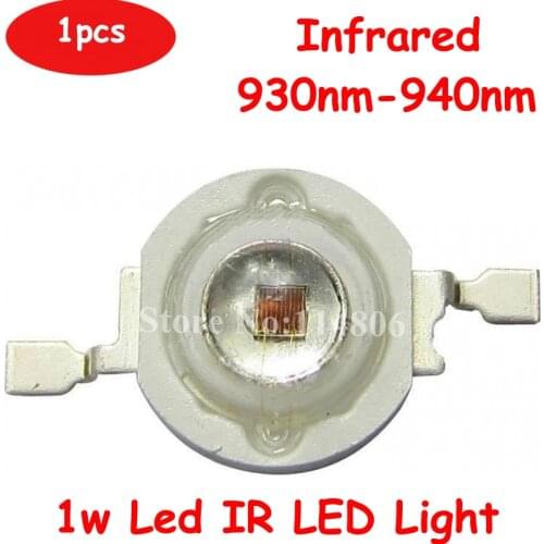 1pcs 1W 45mil Infrared IR 930nm-940nm 1.3~1.7V 600mA LED Bead Diodes Light for Night Vision Camera Free Shipping