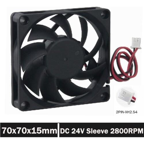 5pcs Gdstime 7cm 70mm 7015 DC 24V 2PIN 70X70X15mm Cooling Fan PC Laptop Computer Industrial Cooler Sleeve