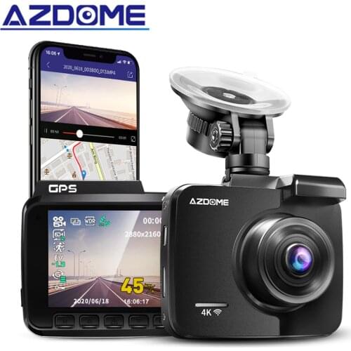 Original AZDOME GS63I WiFi Built in GPS FHD 1080P Front + VGA Rear Camera Car DVR Recorder 4K Dash Cam Dashcam WDR Night Vision