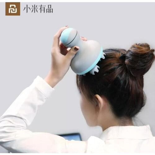 Youpin Mini Scalp Massager Electric Motor Professional 6 Massage Techniques Household Scalp Nurse 4-Wheel Swivel Design 3D Stere