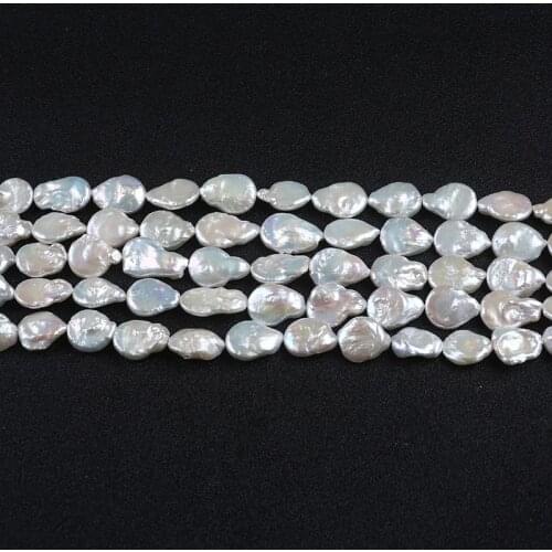 Wholesale 16-17mm baroque coin tail loose freshwater pearl strand