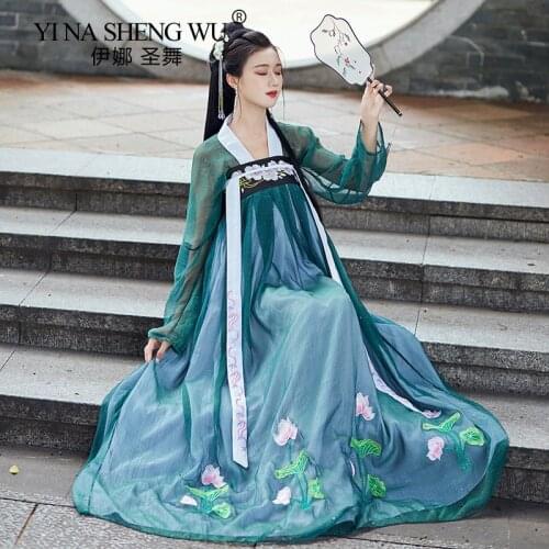 Ancient Hanfu Womens Clothing Chinese Traditional Fairy Tale Modern Hanfu Tang Suit Princess National Costume Suit Folk Costume