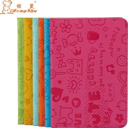 Ultrathin animal printing High Quality Women Passport Cover Cartoon Waterproof PU Leather Travel Passport Holder