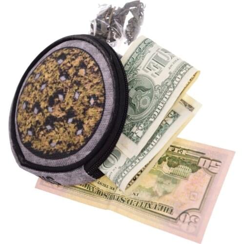 Women Wallets Circular Printing Coins Change Purse Clutch Mini Personality Wallet zipper Zero Wallet Key Bags Bags Cloth Wallet