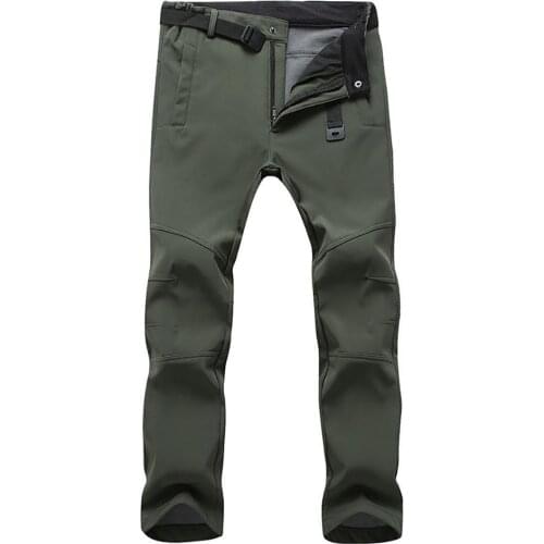 Mens Clothing Winter Fishing Trekking Hiking Pants men Camouflage Plush Thick Long Trousers Casual Pants 2021 мужская одежда