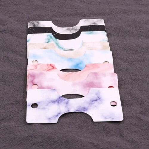 100PCS/LOT Colorful Paper Hair Ring Cards Marble Pattern Jewelry Necklace Favor Headdress Packaging Cards Charms Display