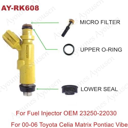 200Sets Fuel Injector Repai Kits For 23250-22030 For Toyota Celia Matrix Pontiac Vibe (AY-RK608)