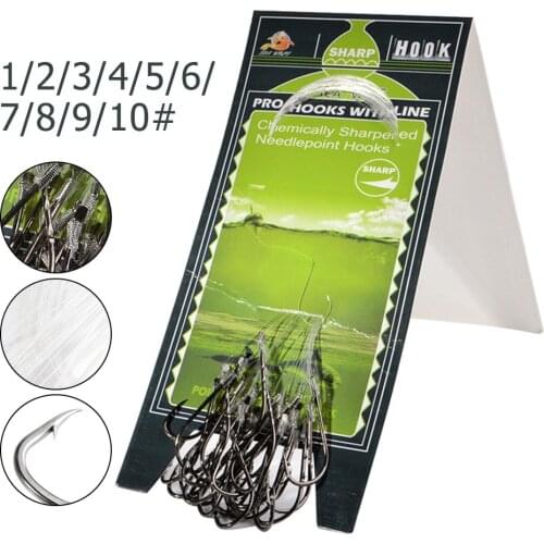 30pcs/lot Fishing Hook With Line Double Barbed Carp Fishing Hooks Bait Holder Rig High-carbon Steel Fishing Tool Terminal Tackle