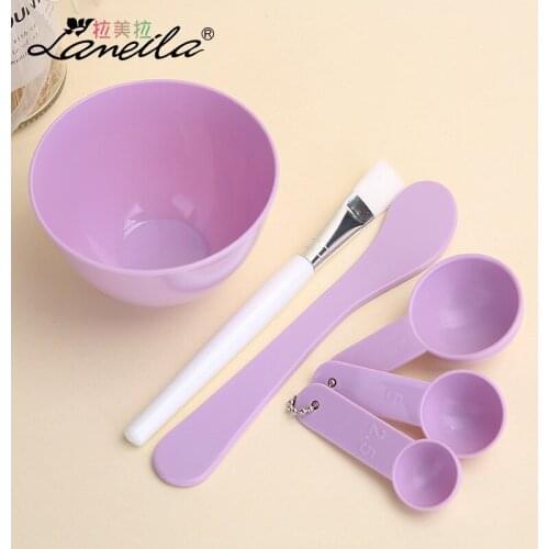 6Pcs/set Home Beauty Face Mask DIY Bowl Brush Spoon Stick Tools Kit Skin Care Compression Mask Cosmetics Tools Random Color
