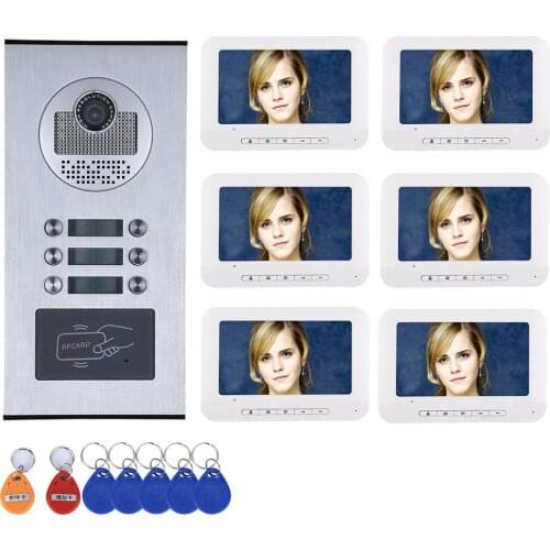 7 Inch 1V6 ID Card Access Control System Intercom Video Door Phone