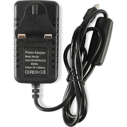 5V 3A Type C Power Supply Adapter with ON/Off Switch for Raspberry Pi 4 Model B EU AU US UK power plug