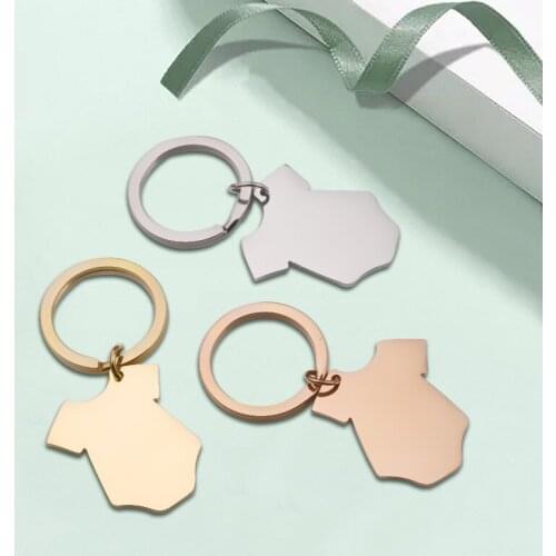 100% Stainless Steel clothes Charm Blank For Engrave Metal clothes tag Keychains Mirror Polished Wholesale 10pcs