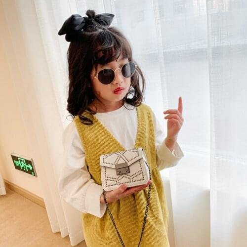 Children Girls Lovely Bags Fashion Chest Small Fragrance Chain Hasp Crossbody Purse Princess All-Matched Messenger Bags New