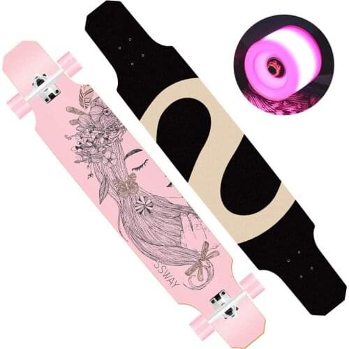 Long Skateboards 120cm Complete Standard Flash Wheel Long Skateboard Outdoors Kids Adults Beginner Gifts Long Skateboard