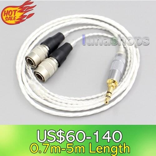 LN006621 XLR 4.4mm Hi-Res Silver Plated 7N OCC Earphone Cable For Mr Speakers Alpha Dog Ether C Flow Mad Dog AEON