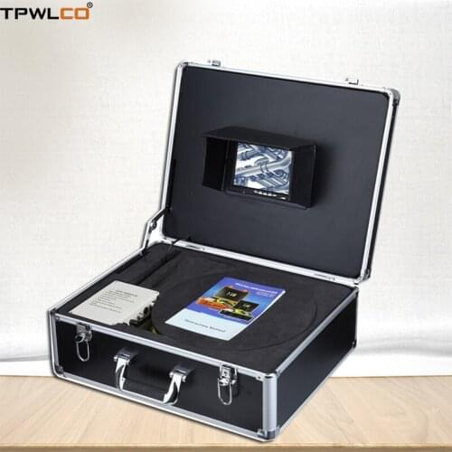 Inspection Camera Waterproof 23mm Len With DVR 20m Cable Reel Pipe Inspection Video Cameras System With 7" Color 1000TVL Monitor