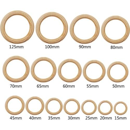 Natural Wooden Ring Unfinished Wood Circles Bracelet Jewelry Making DIY Crafts Accessories