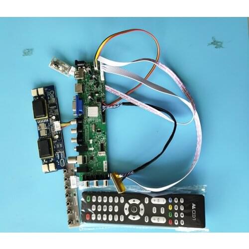 Kit for LM190E08-TLA1/LM190E08-TLL1 board AV TV 1280X1024 30pin USB DVB-T Digital LCD Panel 4 CCFL HDMI VGA Controller remote