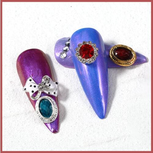 LEAMX 10 pieces in a pack New 3D rhinestone nail decoration professional nail products various types of nail accessories