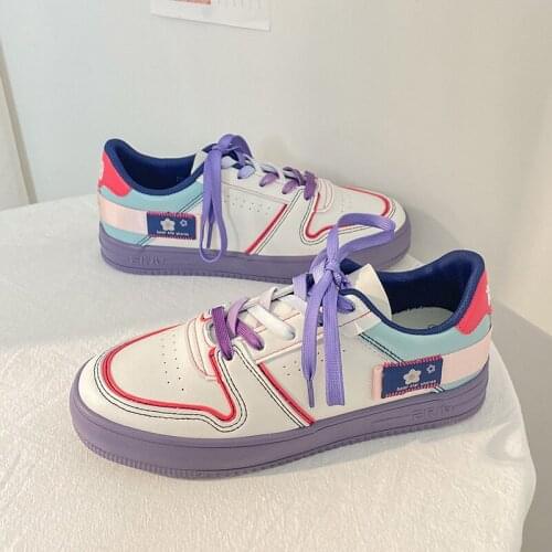 Fashion Young Girls Spring Korean Low Top Student Sports Shoes Casual Flats Lace Up Running Sneakers Canvas Womens Espadrilles