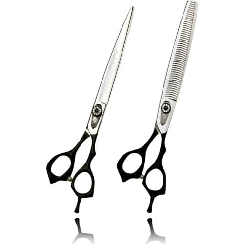 8 inch Japan Dog Thinning/Cutting Scissors Professional Dog Grooming Scissors Pet Grooming Shears Cat Horse Hair Clippers