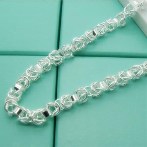 Fashion New 925 Silver Multiple Circles Necklace Men & Women Simplicity Jewelry Gift