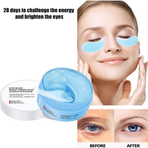 Hyaluronic Acid Patches For Eyes Firming Crystal Eye Mask Moisturizing Hydrogel Blue Patch 60PCS Anti Aging Collagen Skin Care