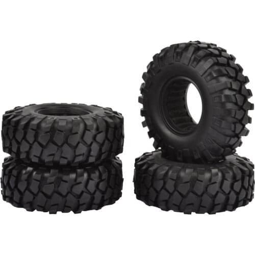 4PCS 108mm 1.9inch Rubber Wheel Tires for Axial SCX10 90046 Tamiya CC01 D90 D110 1:10 RC Crawler