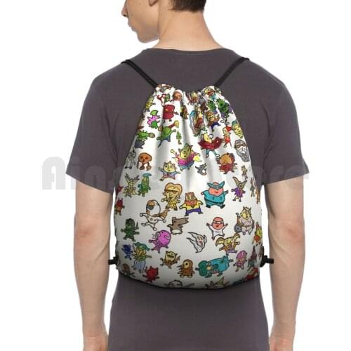 All Cloudman Universe Characters Backpack Drawstring Bag Riding Climbing Gym Bag Cloudman Superhero Hero Characters Chibi