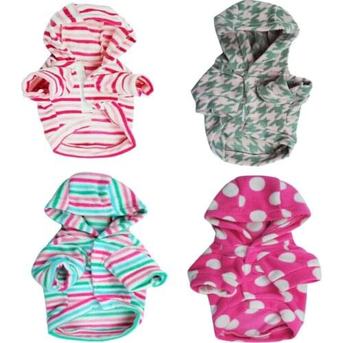 Pet Supplies Winter New Cheap Good Quality Polka Dot Pattern Striped Hoodie Sweater Long Sleeve T-shirt Puppy Dog Clothes