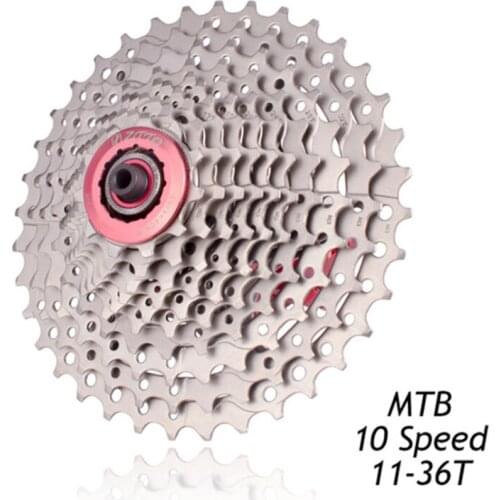 ZTTO MTB Mountain Bike Bicycle 10 Speed 11-36T Cassette Silver 10s Steel Freewheel Parts for Mountain Bike