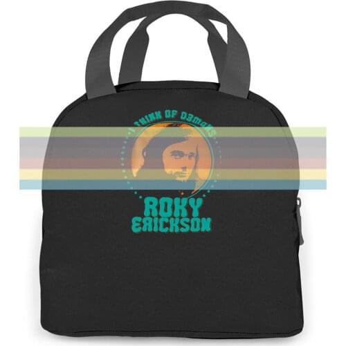 VINTAGE Roky Erickson I Think of Demons Reprint Sale women men Portable insulated lunch bag adult