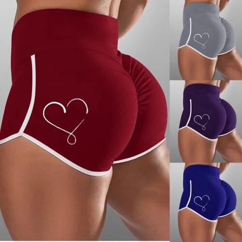 Woman Elasic Shorts Love Yoga Running Gym Shorts Leggings Athletic Sports Pants Fashion Gym Leggings Workout Running Shorts