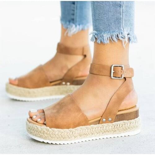 Wedges Shoes For Women High Heels Sandals Summer Shoes 2021 Flip Flop Chaussures Femme Platform Sandals Plus Size 35-43