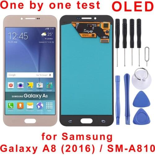 5.7 inches For Galaxy A8 SM-A810 OLED Material LCD Screen and Digitizer Full Assembly for Samsung Galaxy A8(2016)/SM-A810