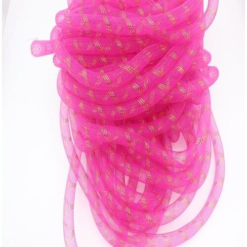 Gold Trimming Tubular Crinoline Tube Crin Horsehair Cyberlox Trimming for hair and DIY decoration